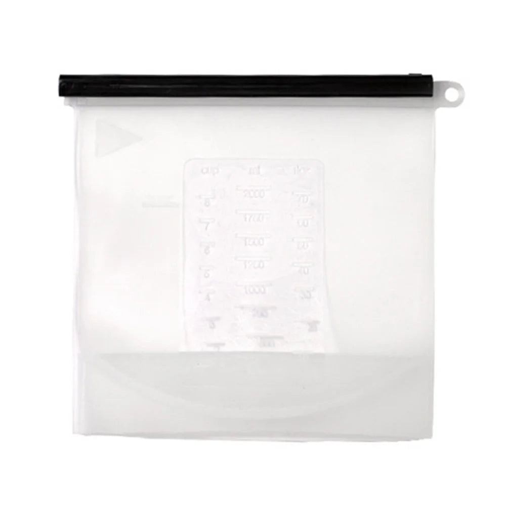2000ML Kitchen Storage Freezer Bag Leakproof Silicone Food Organization Pouch (BPA-free, No FDA Certified), Size: L - 1