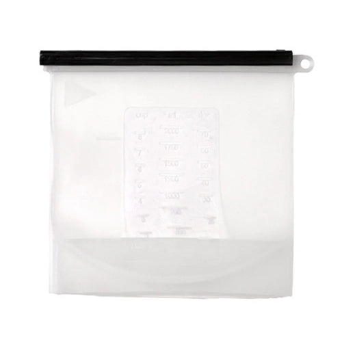2000ML Kitchen Storage Freezer Bag Leakproof Silicone Food Organization Pouch (BPA-free, No FDA Certified), Size: L - 1