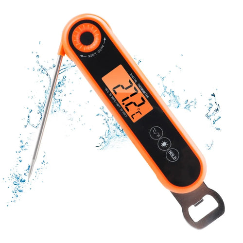 TS-6603 Foldable Kitchen Oven Thermometer Waterproof Food Meat Temperature Measurement Tool (BPA Free, FDA Certified) - 1