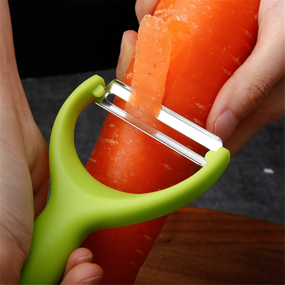 Y-shaped Potato Peeler Stainless Steel Vegetable Peeler Kitchen Tool (BPA Free, No FDA Certificate) - Fluorescent Green - 3