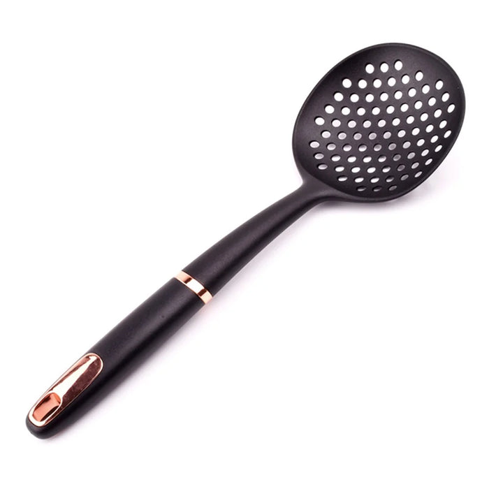 Non-Stick ABS+Nylon Strainer Spoon Long Handle Heat Resistant Slotted Spoon (BPA Free, No FDA Certificate) - 1