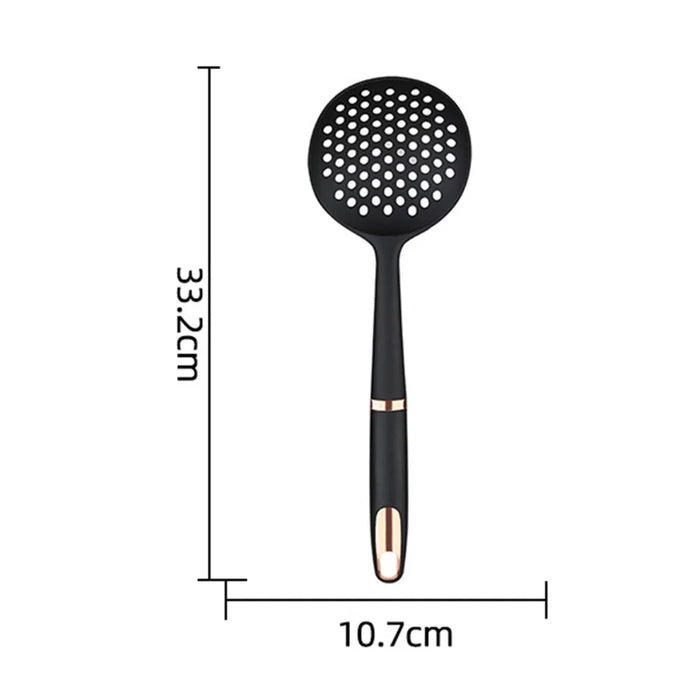Non-Stick ABS+Nylon Strainer Spoon Long Handle Heat Resistant Slotted Spoon (BPA Free, No FDA Certificate) - 5