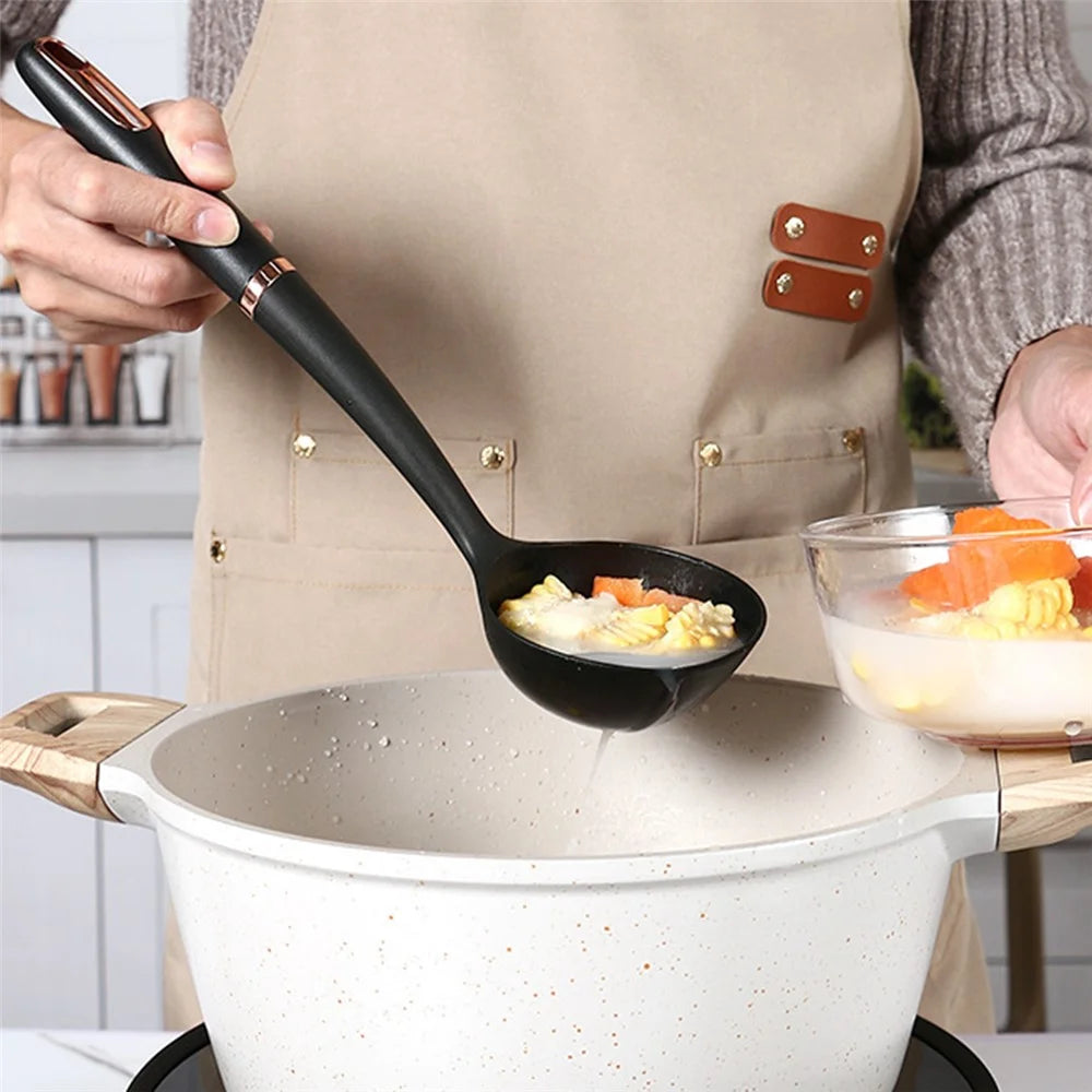 ABS+Nylon Ladle Spoon Cooking Serving Spoon Non-Stick Kitchen Utensil (BPA Free, No FDA Certificate) - 3