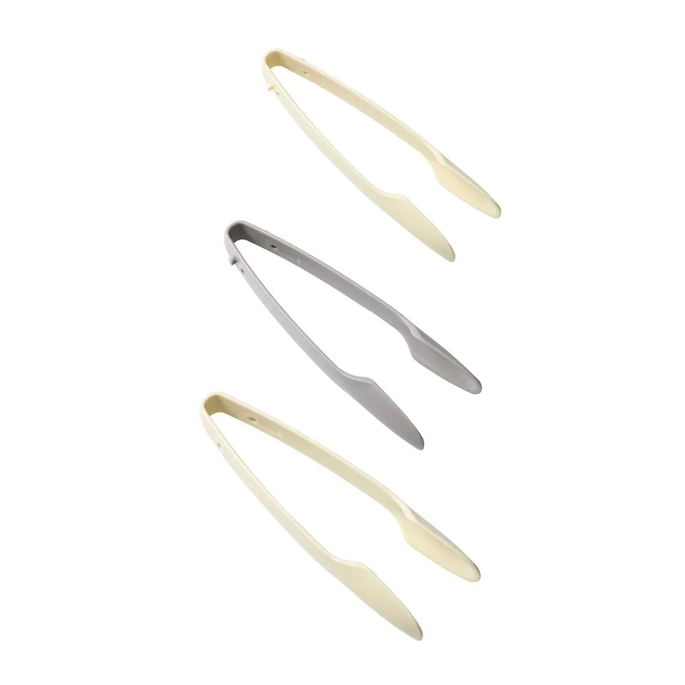 3Pcs / Set Food Tongs PP Salad Bacon Steak Clamp Food Bread Clip (BPA Free, No FDA Certificate) - Beige - 2