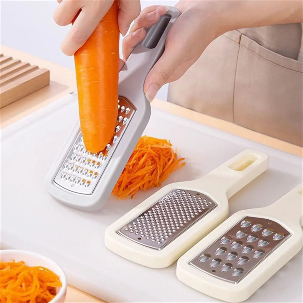 3Pcs / Set Multifunctional Fruit Vegetable Shredder PS+Stainless Steel Garlic Grater (BPA Free, No FDA Certificate) - Beige+Grey - 3