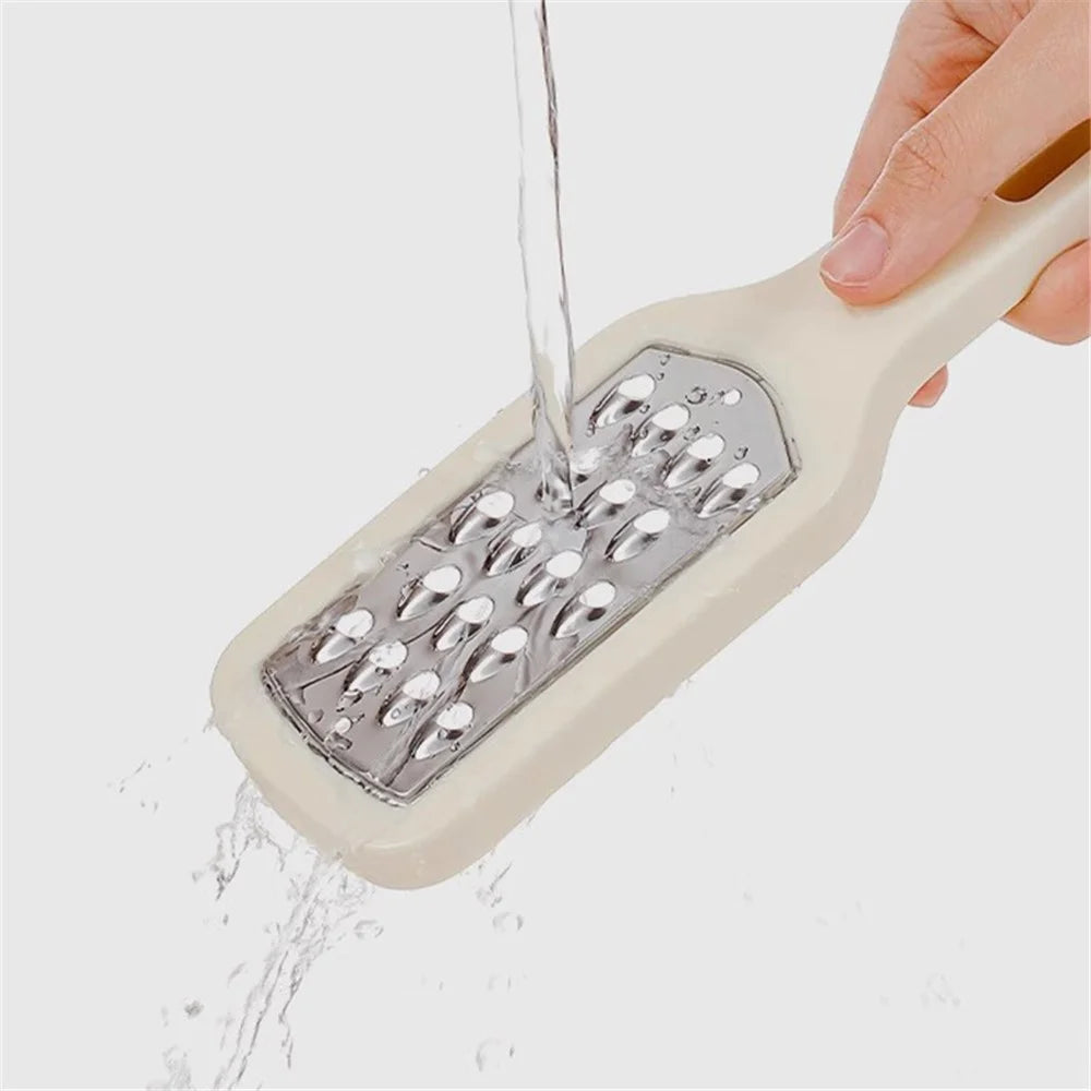 3Pcs / Set Multifunctional Fruit Vegetable Shredder PS+Stainless Steel Garlic Grater (BPA Free, No FDA Certificate) - Beige+Grey - 4