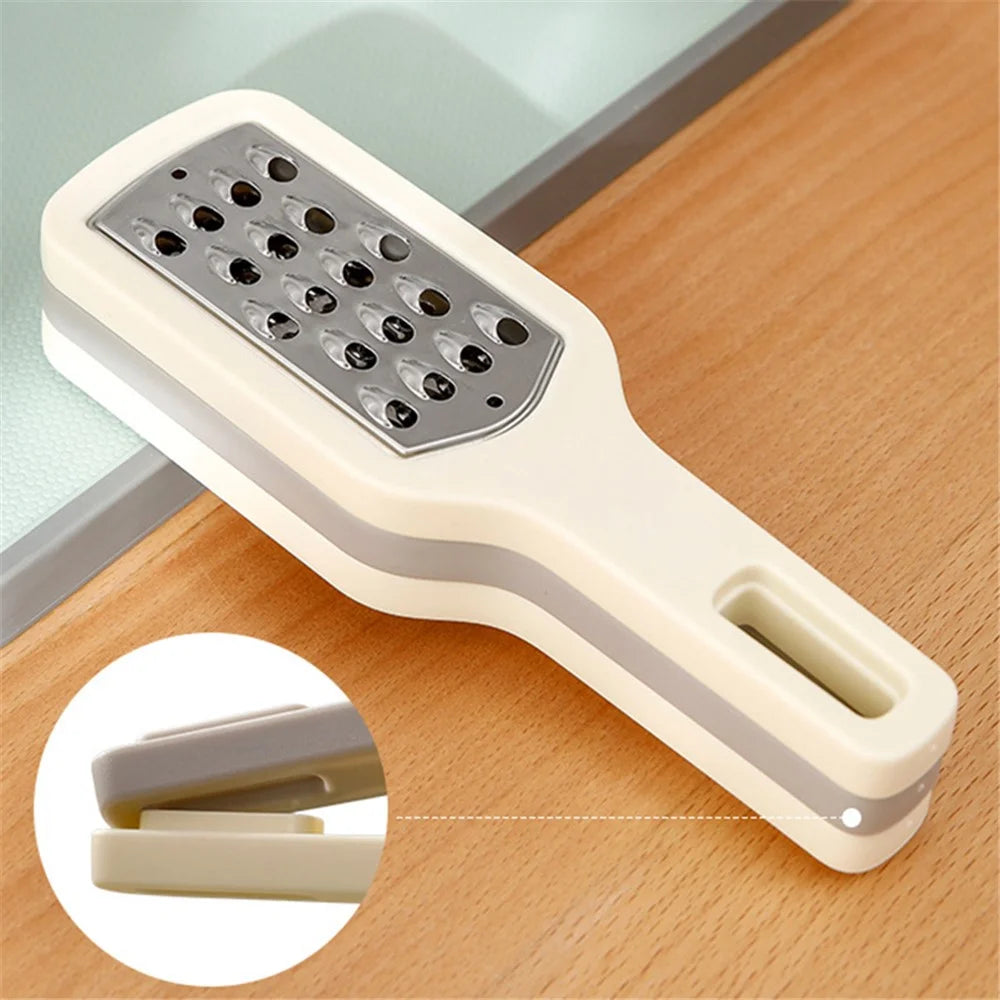 3Pcs / Set Multifunctional Fruit Vegetable Shredder PS+Stainless Steel Garlic Grater (BPA Free, No FDA Certificate) - Beige+Grey - 5