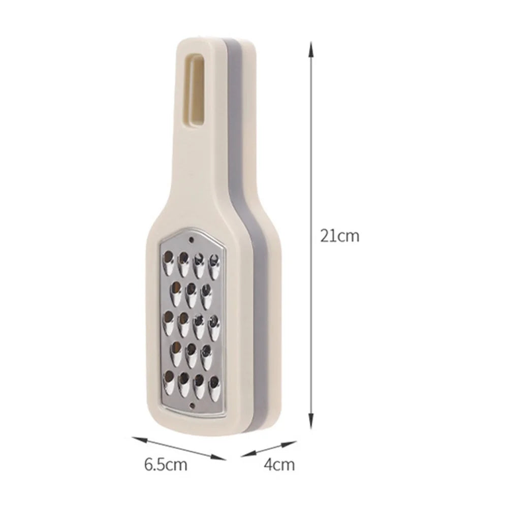 3Pcs / Set Multifunctional Fruit Vegetable Shredder PS+Stainless Steel Garlic Grater (BPA Free, No FDA Certificate) - Beige+Grey - 7