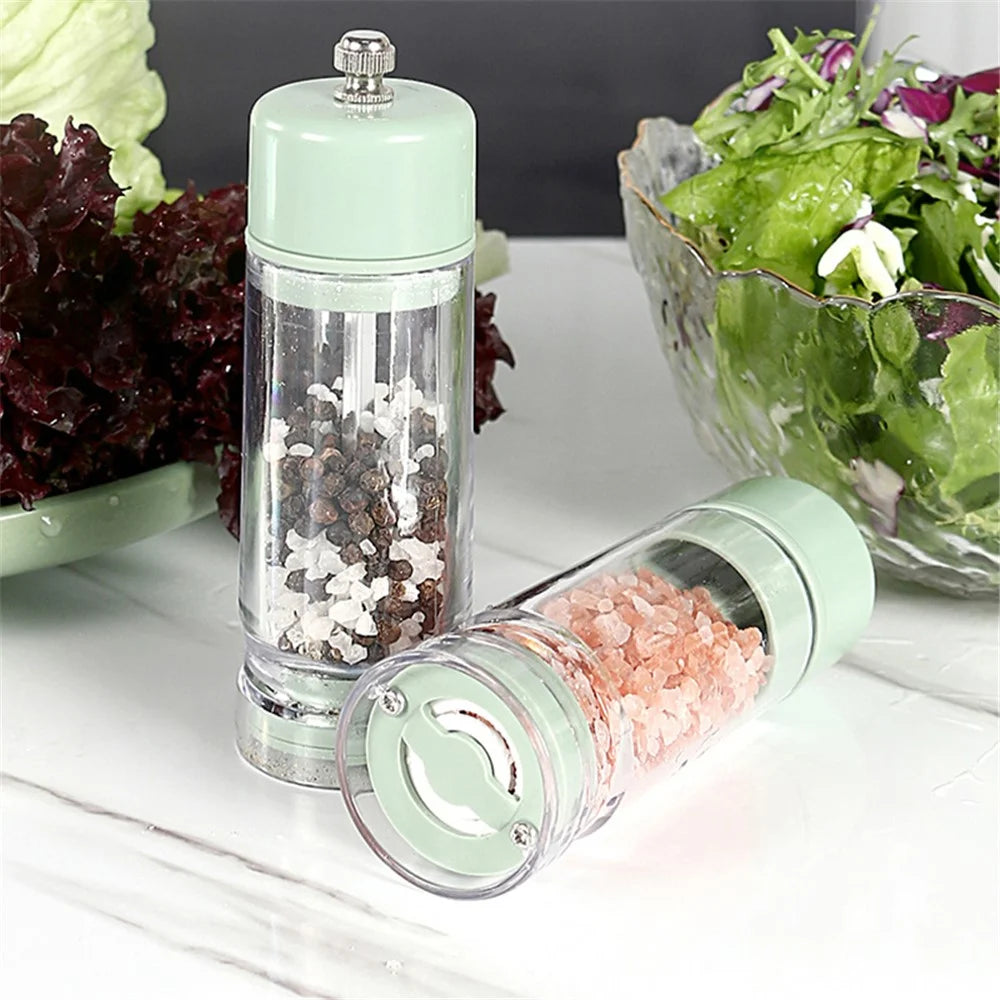 Manual Pepper Grinder Seasoning Grinder Ceramic+PS Multi-Function Food Seasoning Bottle (BPA Free, No FDA Certificate) - Dark Blue - 2
