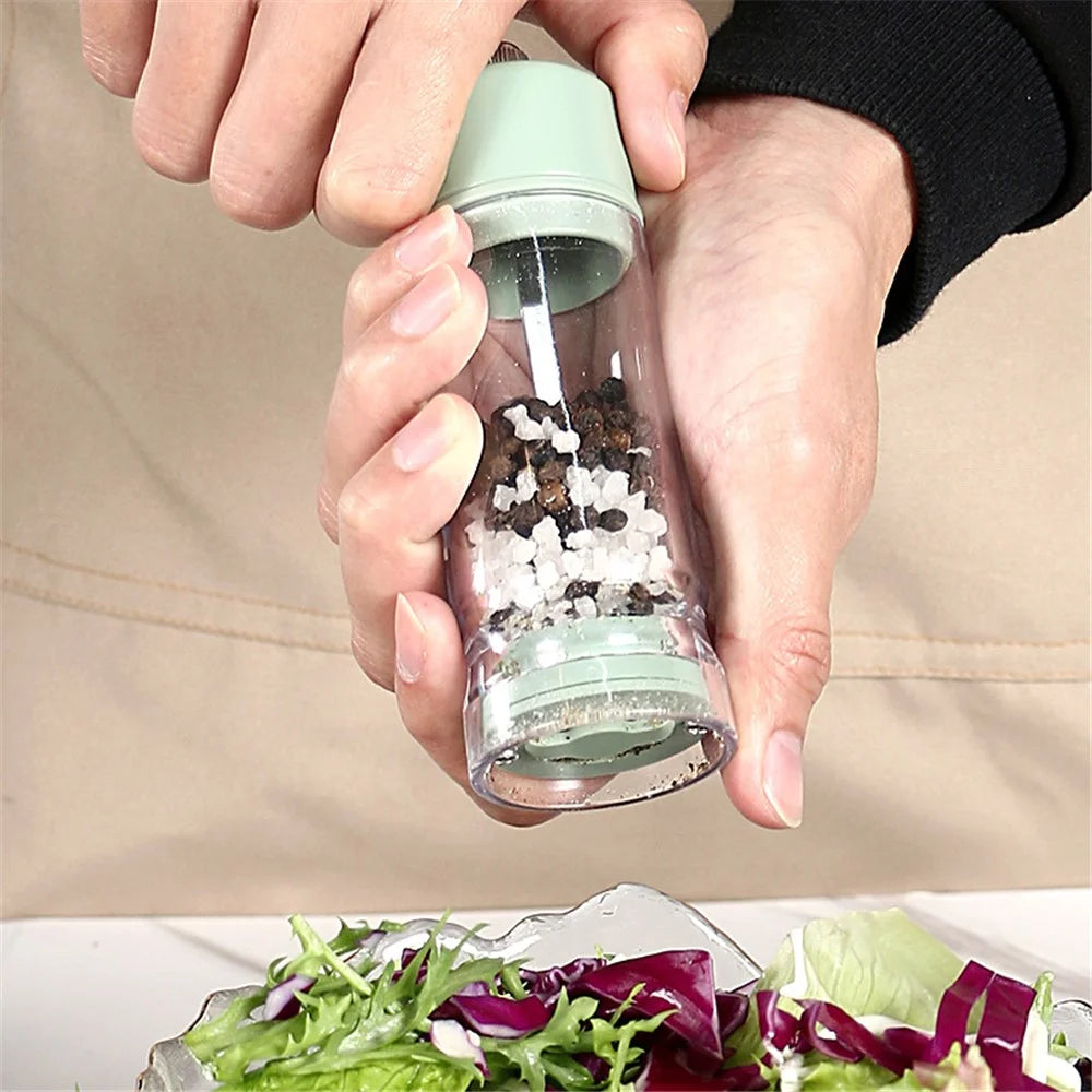 Manual Pepper Grinder Seasoning Grinder Ceramic+PS Multi-Function Food Seasoning Bottle (BPA Free, No FDA Certificate) - Dark Blue - 5