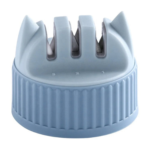 3-stage Mini Knife Sharpener Kitchen Grindstone Tool Pocket Sharpening Stone - Blue - 1