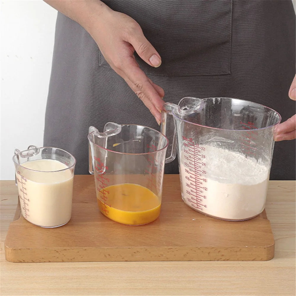 3Pcs / Set Measuring Cups Plastic Stackable Measuring Jugs with Handle Kitchen Tool (BPA Free, No FDA Certificate) - 2