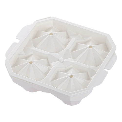 Creative 4 Cells Large Ice Ball Making Box PP Frozen Ice Cube Mold (BPA Free, No FDA Certificate) - Polygonal Star Shape - 1
