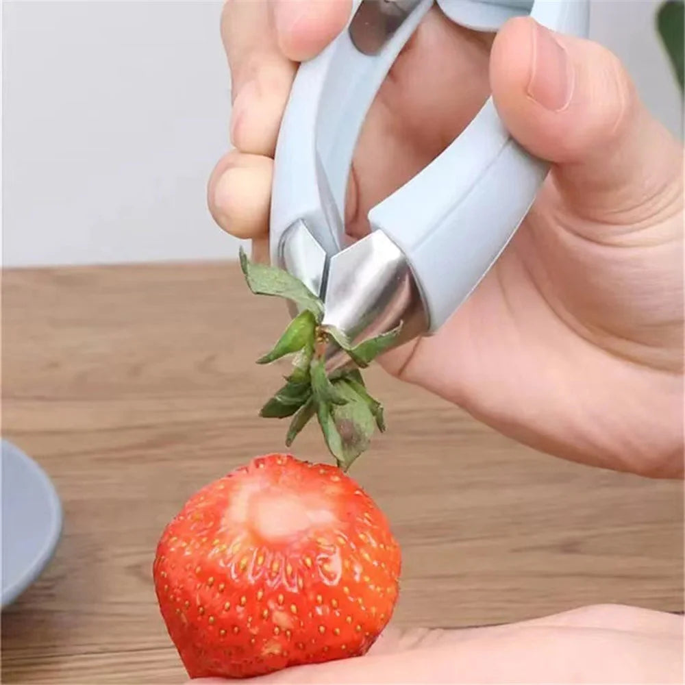 ABS+Stainless Steel Strawberry Stem Remover Tomato Pineapple Corer Fruit Eye Peeler Kitchen Tool (BPA Free, No FDA Certificate) - 3
