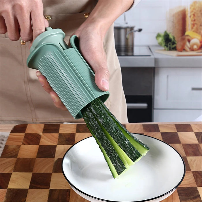 Kitchen Vegetable Slicer Creative Fruit Vegetable Cutter Cucumber Carrot Shredder (BPA Free, No FDA Certificate) - 3