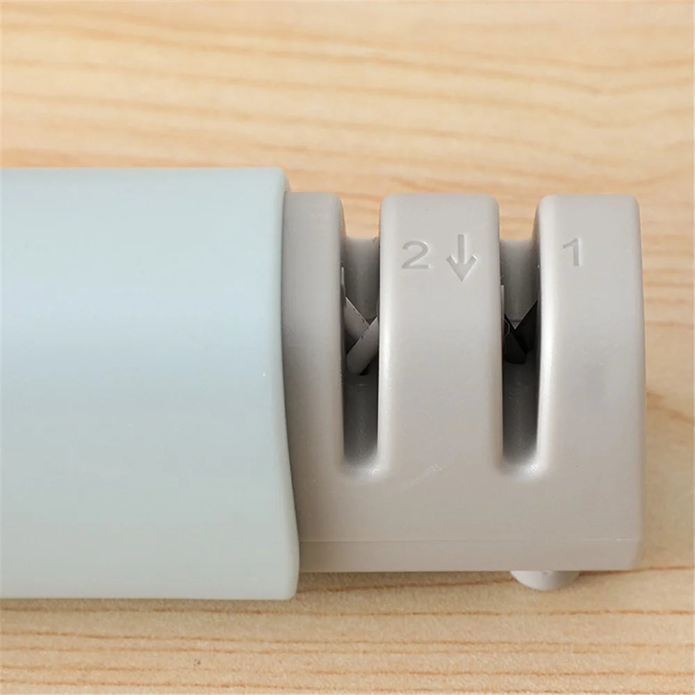 Kitchen 2-stage Knife Sharpener Household Multifunctional Handheld Knife Sharpening Stone - Grey Blue - 5