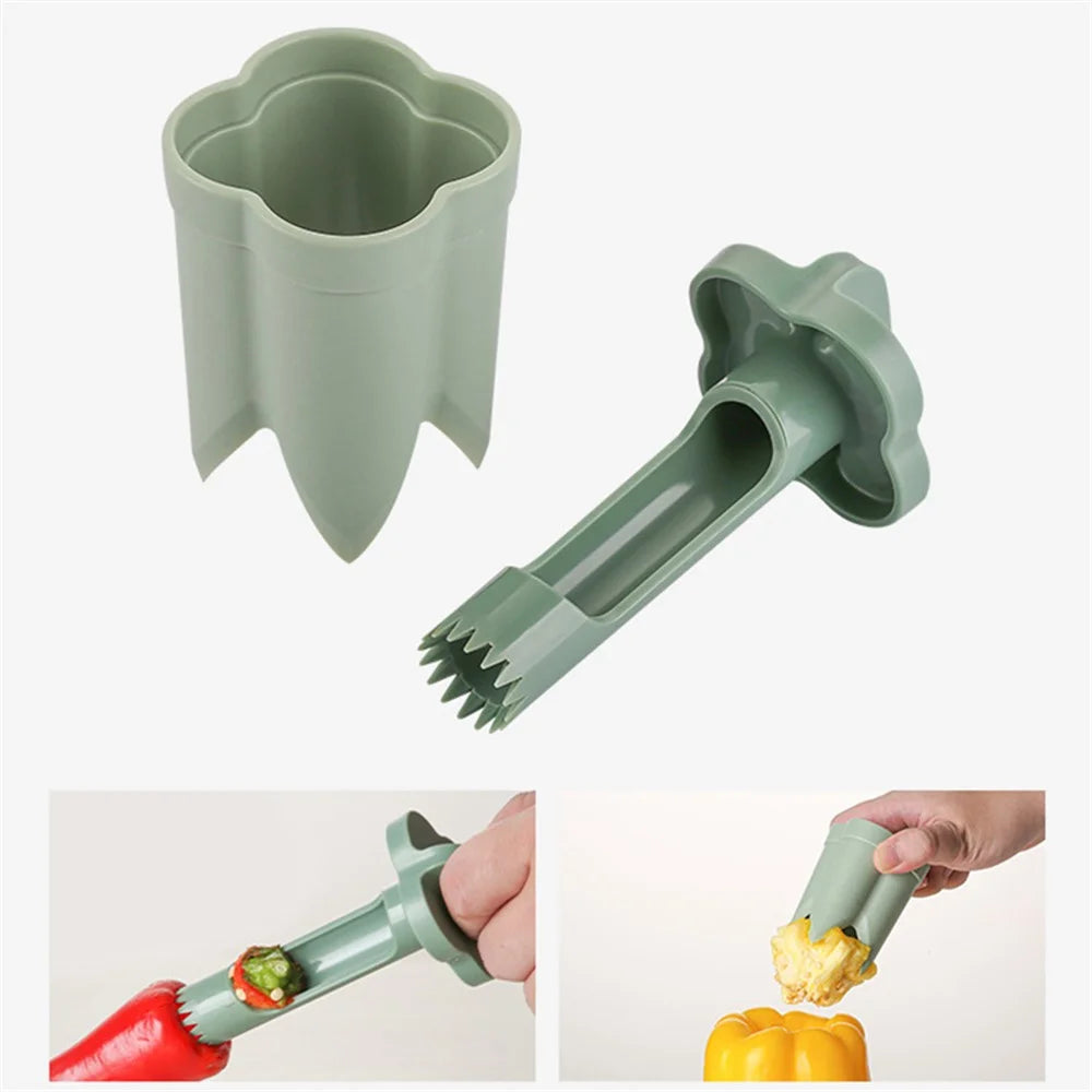 Jalapeno Pepper Core Remover ABS Bell Pepper Corer Seed Removal Tool (No FDA, BPA Free) - 3