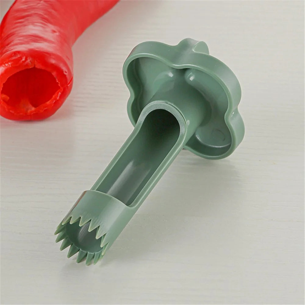 Jalapeno Pepper Core Remover ABS Bell Pepper Corer Seed Removal Tool (No FDA, BPA Free) - 7