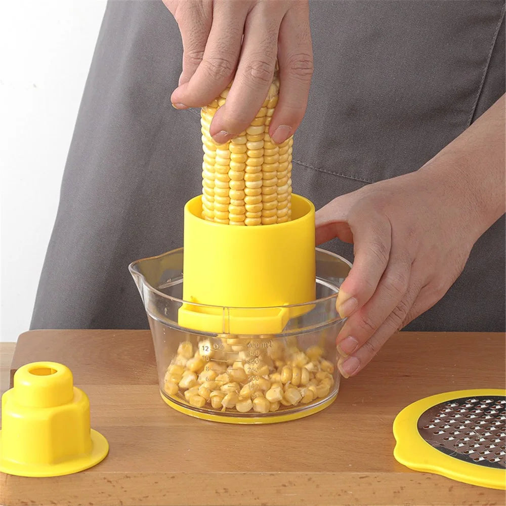 Plastic + Stainless Steel Manual Corn Sheller Corn Stripper Peeler Kitchen Tool (No FDA, BPA Free) - 4