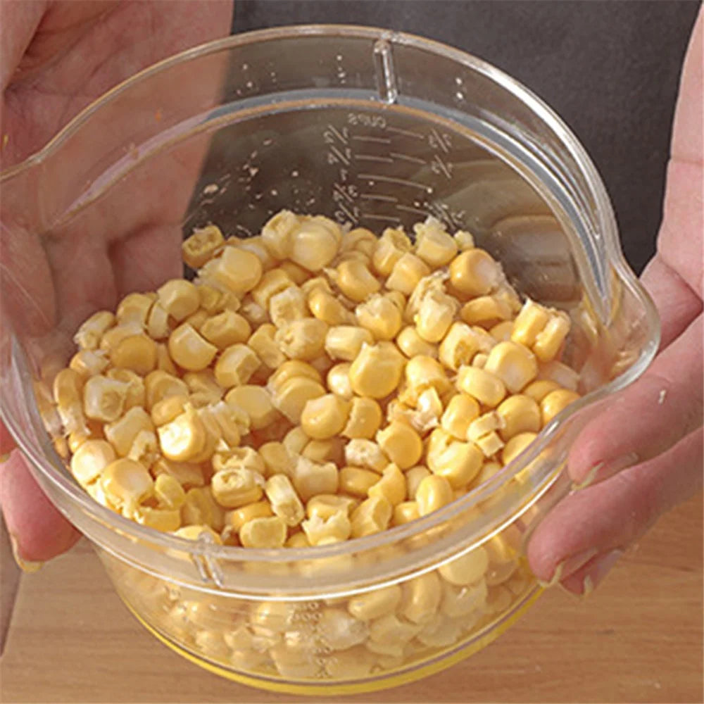 Plastic + Stainless Steel Manual Corn Sheller Corn Stripper Peeler Kitchen Tool (No FDA, BPA Free) - 6