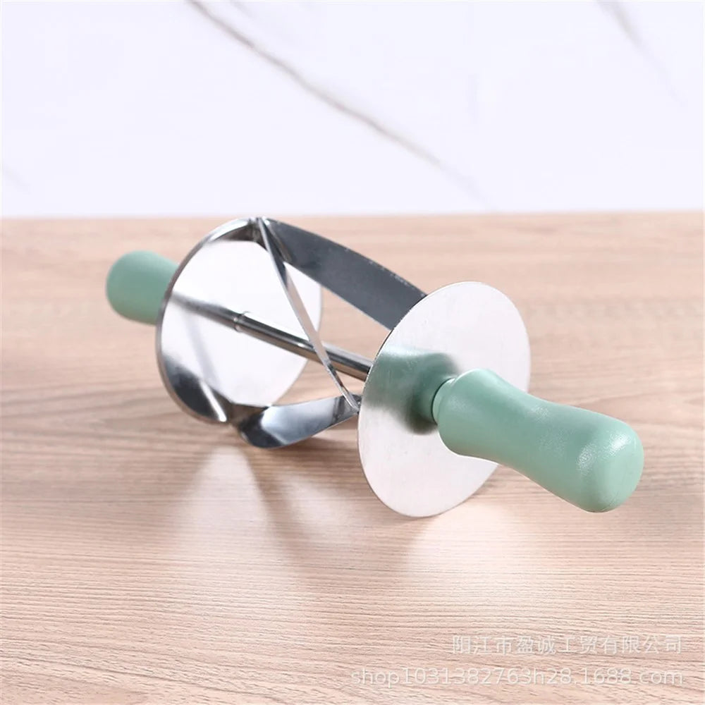 PP+Stainless Steel Croissant Dough Rolling Cutter Bread Making Kitchen Tool (No FDA, BPA Free) - 6