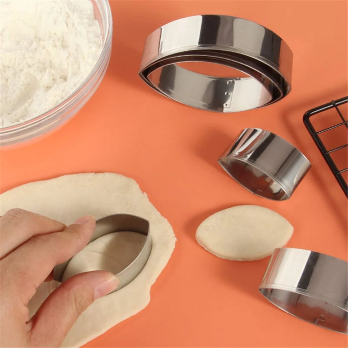 6Pcs / Set Rugby Fondant Cake Frame Cookie Cutters Biscuit Embosser Mold (BPA Free, No FDA) - 3
