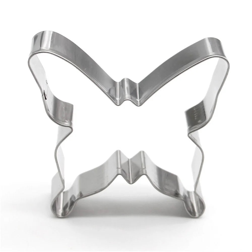 5Pcs Butterfly Shape Cookie Cutter Set 430 Stainless Steel Baking Mold (BPA Free, No FDA) - 4