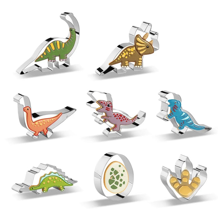12Pcs Cartoon Animal Cookie Cutter DIY Baking Stainless Steel Fondant Mold (BPA Free, No FDA) - 2