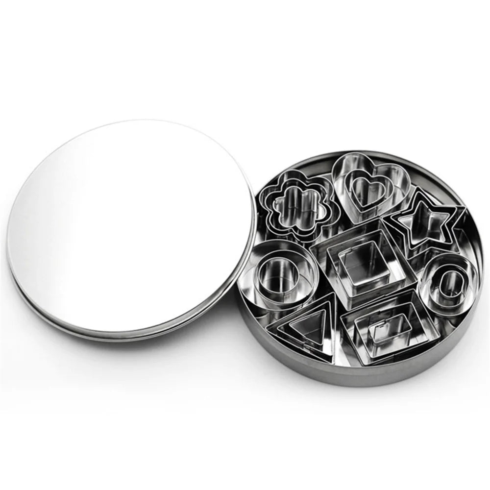 24PCS Biscuits Baking Mold Stainless Steel Cake Ring (BPA-Free, No FDA) - Style A - 1
