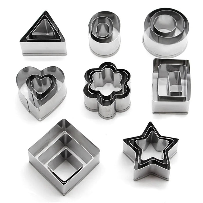 24PCS Biscuits Baking Mold Stainless Steel Cake Ring (BPA-Free, No FDA) - Style A - 6
