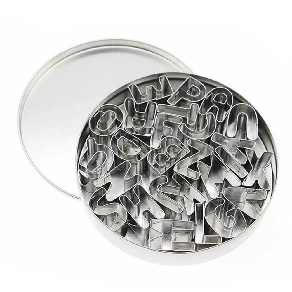 26 Alphabet Cookies Cutters Stainless Steel A-Z Mini Shape Biscuits Mold (BPA Free, No FDA) - 1