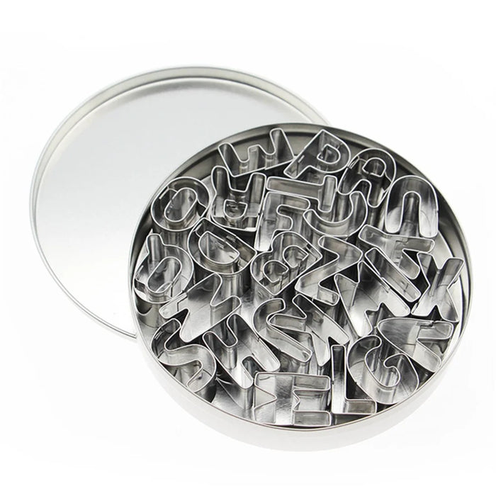 26 Alphabet Cookies Cutters Stainless Steel A-Z Mini Shape Biscuits Mold (BPA Free, No FDA) - 1