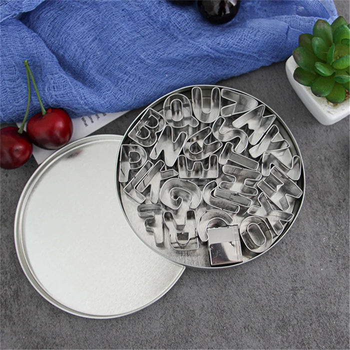 26 Alphabet Cookies Cutters Stainless Steel A-Z Mini Shape Biscuits Mold (BPA Free, No FDA) - 3