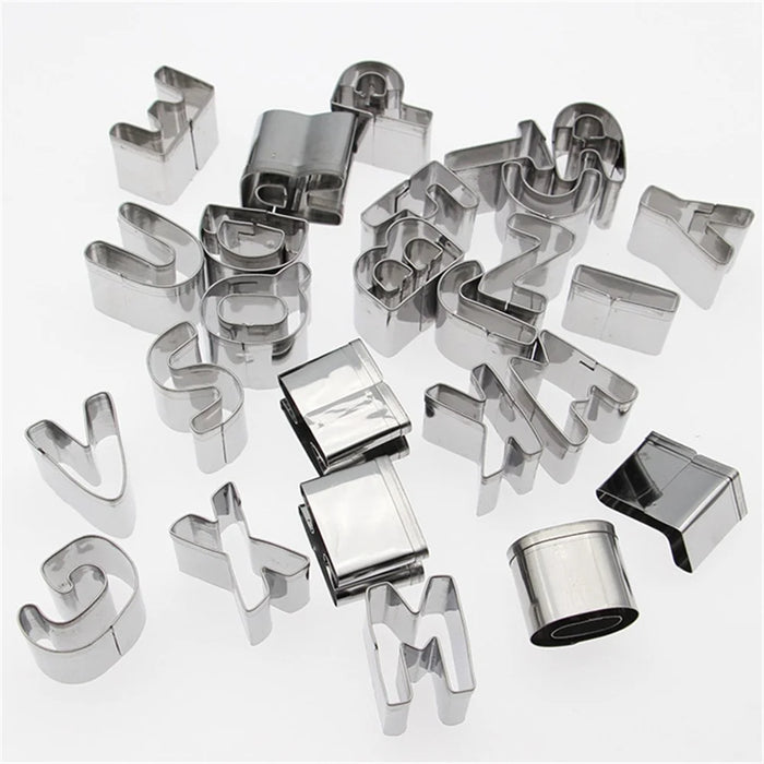 26 Alphabet Cookies Cutters Stainless Steel A-Z Mini Shape Biscuits Mold (BPA Free, No FDA) - 5