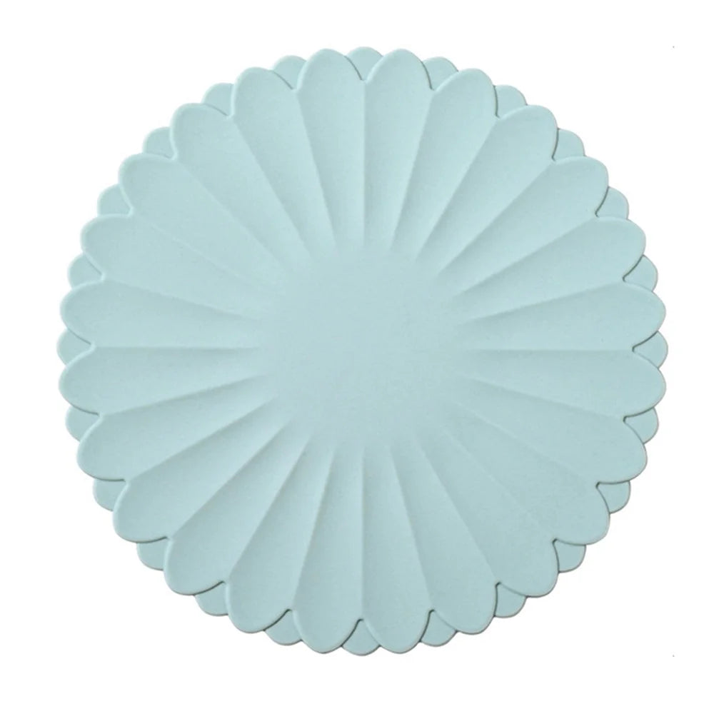 30*30cm Kitchen Heat-insulating Mat Silicone Anti-scalding Placemat Bowl Dish Cup Pad - Cyan - 1
