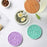 17*17cm Tiger Pattern Round Silicone Heat Resistant Mat Dining Table Placemat - Matcha Green - 7