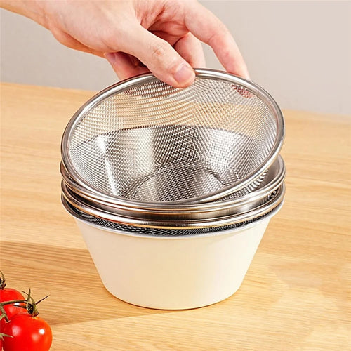 14cm Mini Strainer with Bowl 304 Stainless Steel Colander Mini Colander Bowl Set for Washing & Draining - 1