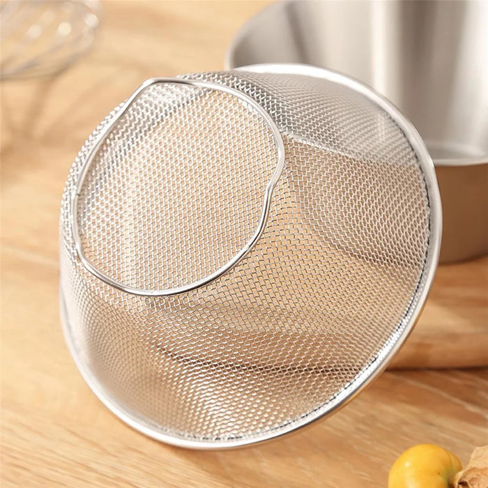 16cm Mini Strainer with Bowl 304 Stainless Steel Colander Mini Colander Bowl Set for Washing & Draining - 5