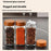 12Pcs 4oz Square Spice Jar Transparent Glass Seasoning Container with Wooden Lid ( No FDA, BPA Free ) - 3