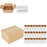 24Pcs 4oz Square Spice Jar Transparent Glass Seasoning Container with Wooden Lid ( No FDA, BPA Free ) - 7