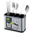Stainless Steel Shell Kitchen Utensil Holder 4 Grids Cutlery Organizer Non Slip Drainage Bucket - 2