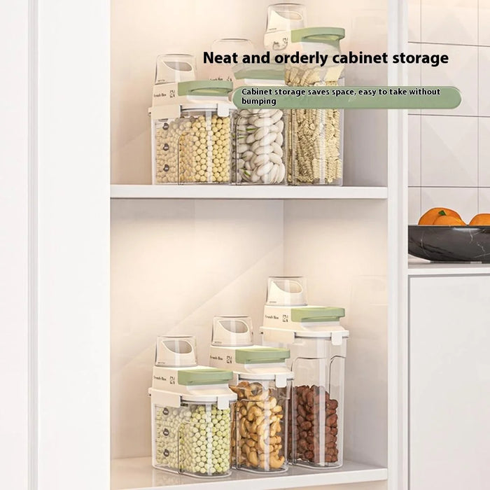 Large Airtight Kitchen Storage Box Food Grade Storage Container for Cereal / Snacks / Dry Goods (BPA-Free, No FDA) - Green - 2