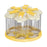 6Pcs Rotating Clear Food Storage Jar Clear Grain Containers with 360 Degree Base Fresh-Keeping Box for Kitchen Organization (BPA Free, No FDA) - Yellow - 2