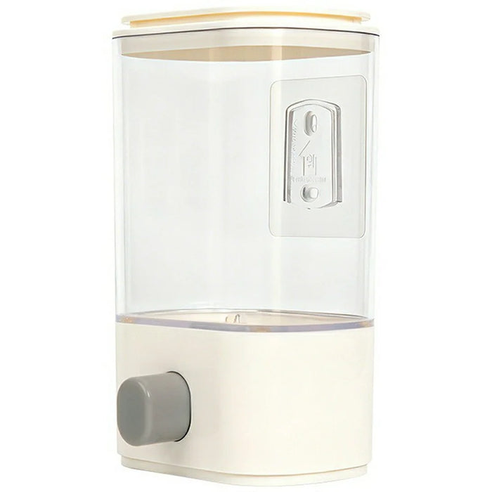 Size L Plastic Wall Mounted Airtight Grain Storage Container with Press Dispenser (BPA Free, No FDA) - 1