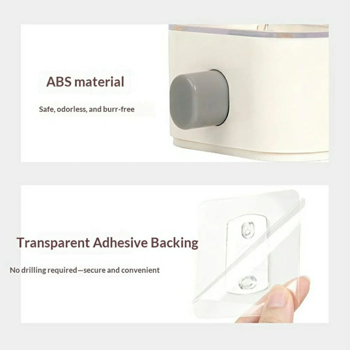 Size L Plastic Wall Mounted Airtight Grain Storage Container with Press Dispenser (BPA Free, No FDA) - 6