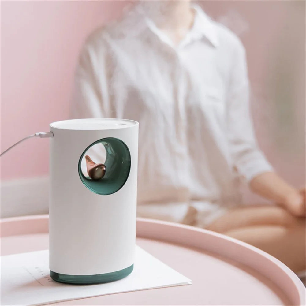 Music Humidifier Mist Humidifier Essential Oil Diffuser Portable Mini Air Humidifier for Office and Home - White - 1