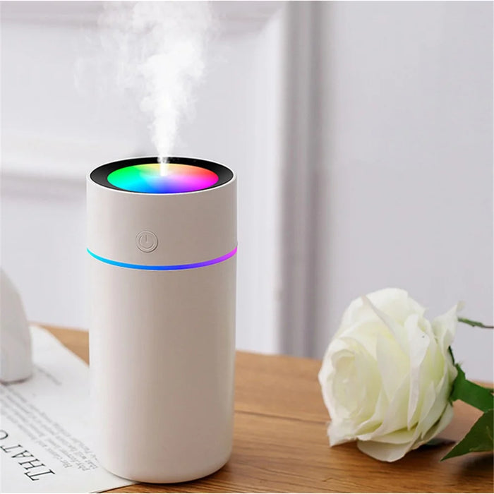 L05 Colorful Atmosphere Light Car Humidifier Air Purification Multi-function Mini Humidifier USB Powered - White - 1