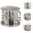 8Pcs Clear Glass Spice Jar Set with 360 Degree Rotating Base Kitchen Condiment Container (BPA Free, No FDA) - 2