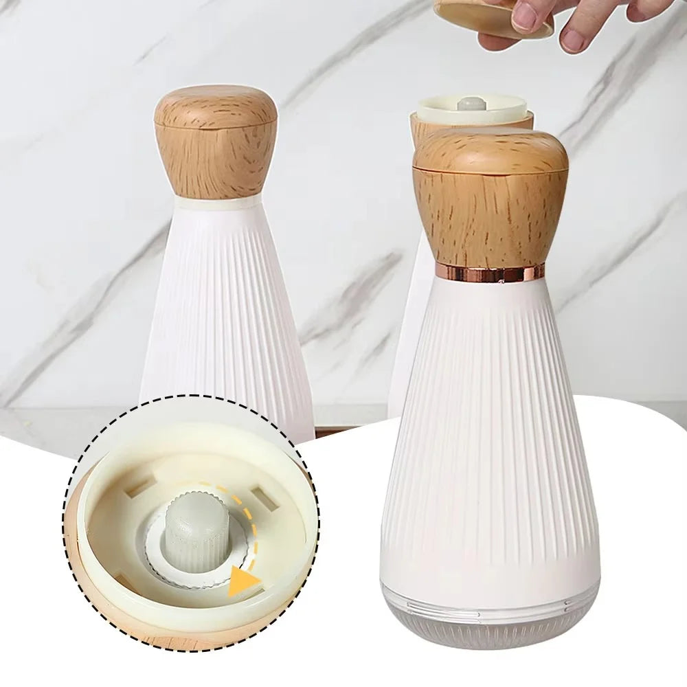 Home Kitchen Spice Grinder Manual Seasoning Mill ABS Salt Pepper Grinder (BPA Free, No FDA) - 2