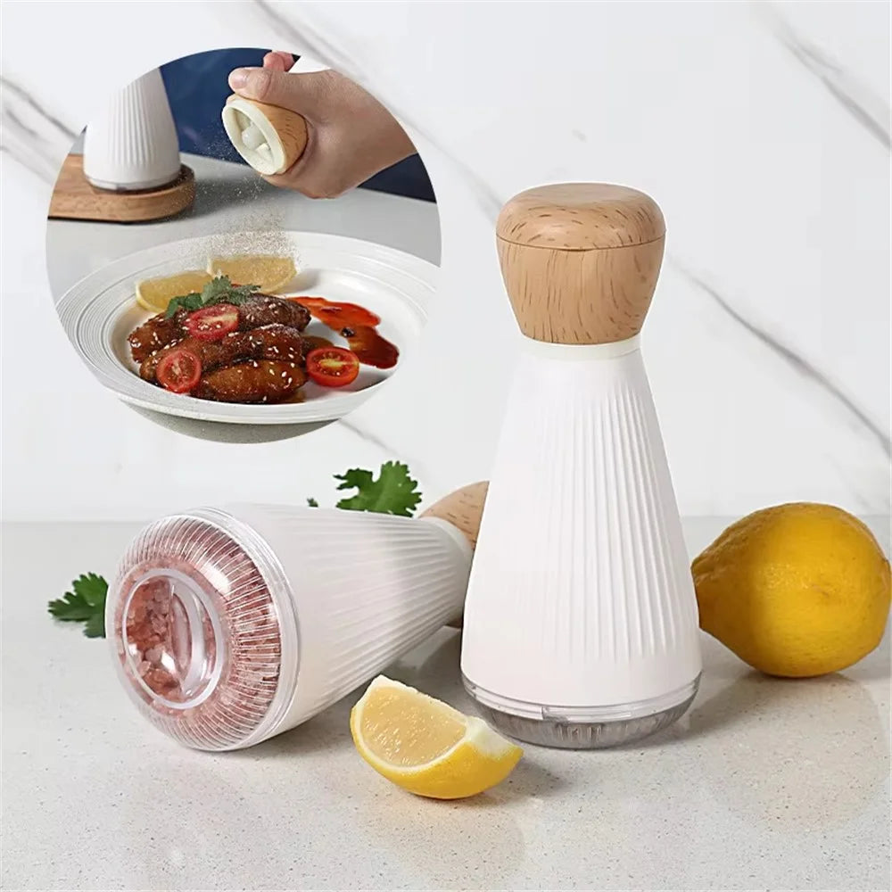 Home Kitchen Spice Grinder Manual Seasoning Mill ABS Salt Pepper Grinder (BPA Free, No FDA) - 5